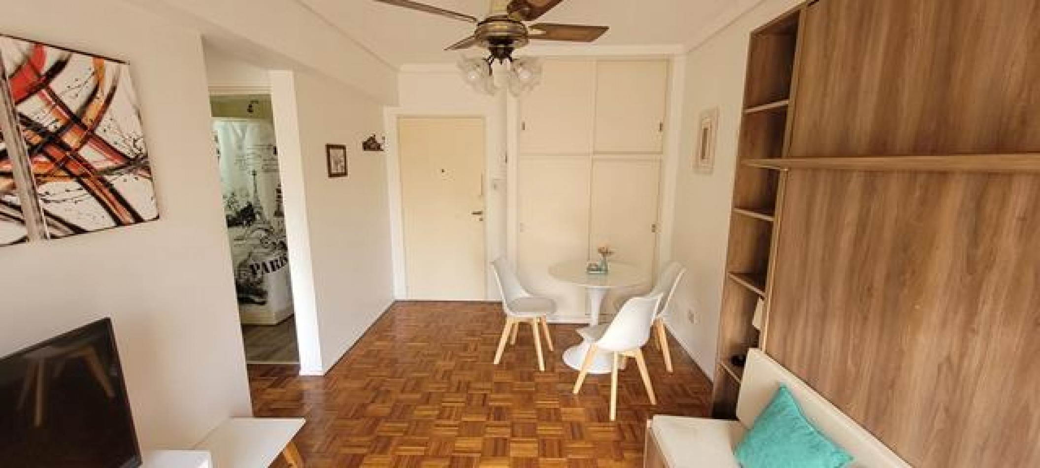 Belgrano, 1 Ambiente, lateral, MUY LUMINOSO, vista abierta, con balcon, AMOBLADO